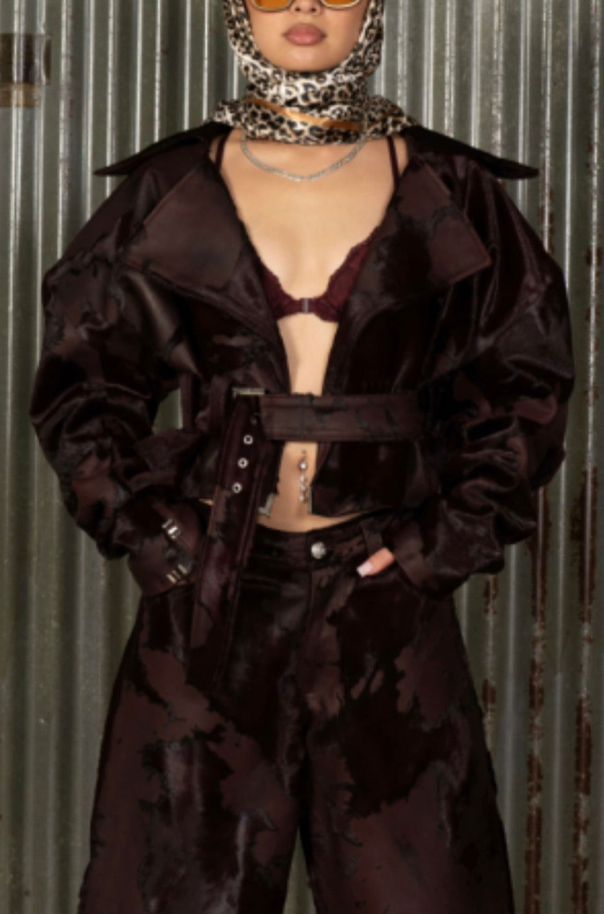 Romantics Leather Jacket - Maroon