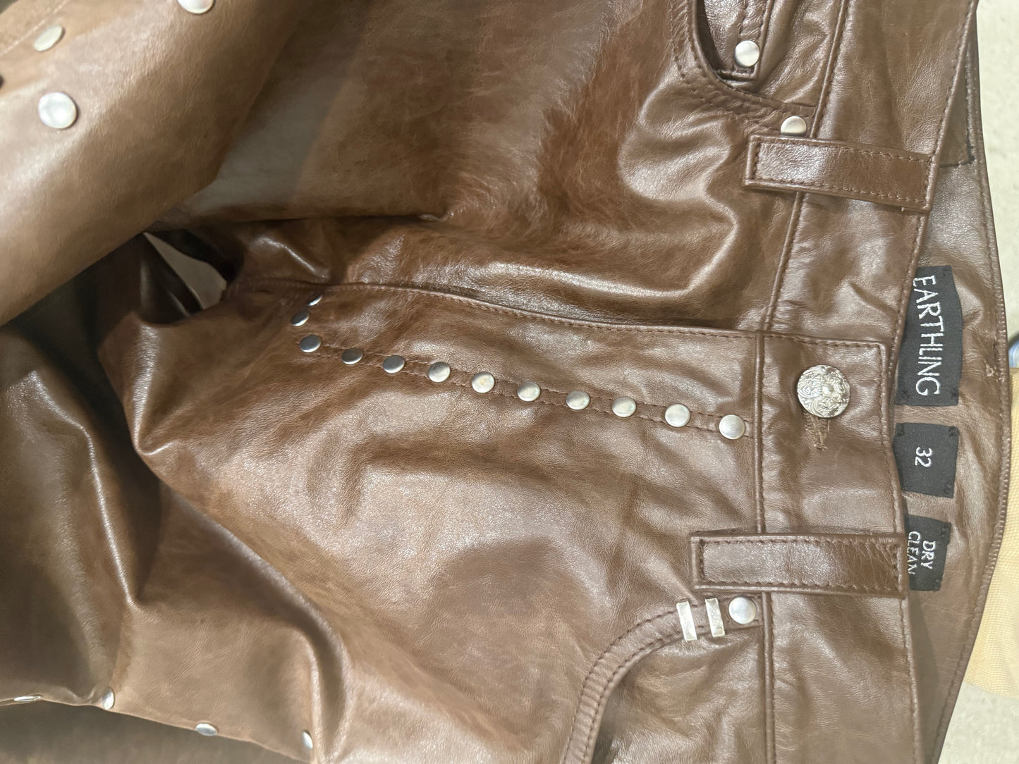 Davidson Leather Pant - Brown