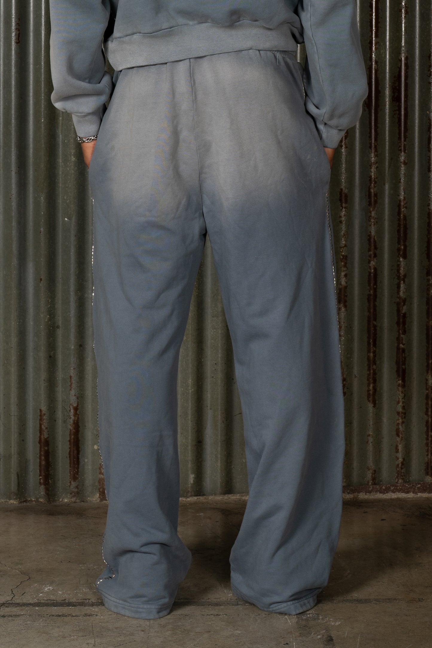 CHROME STITCH SWEATS - GREY - COPY