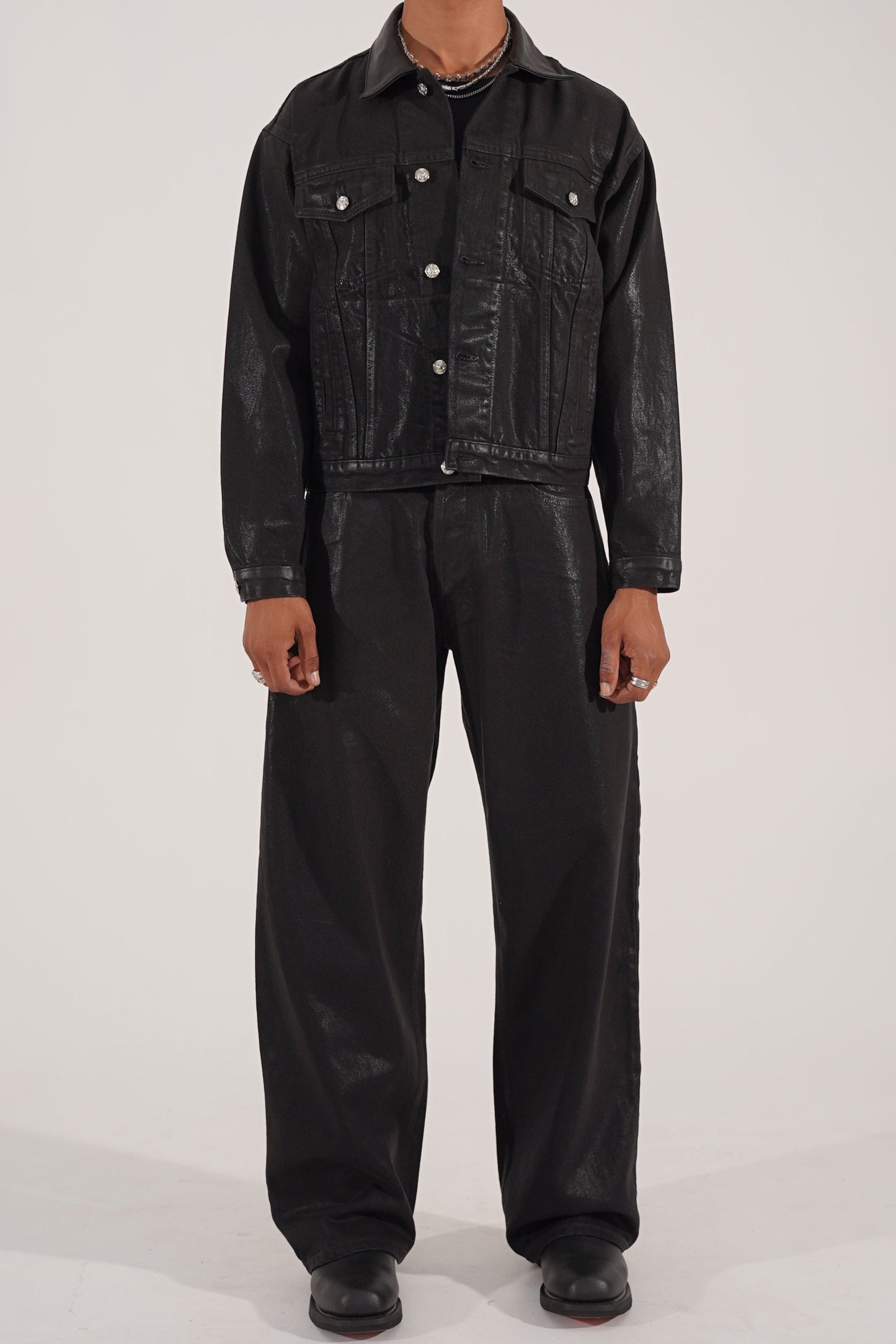 バーンラバーデニムパンツ