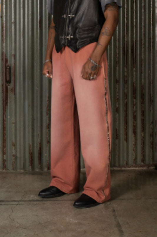 Chrome Stitch Sweats - Mauve Pink