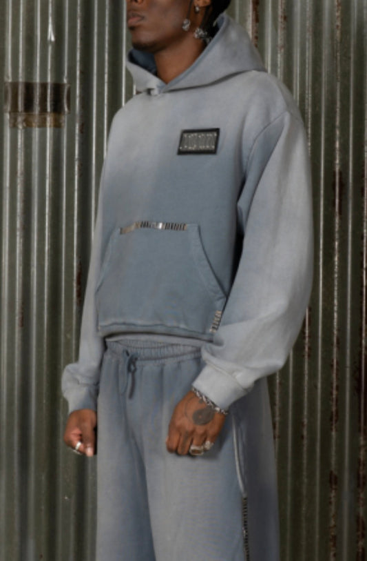 Chrome Stitch Hoodie - Grey