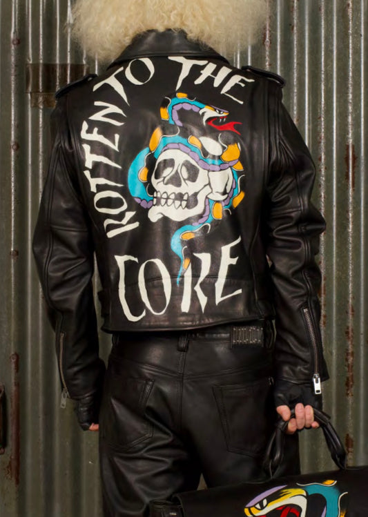 ROTTEN TO THE CORE LEATHER JACKET