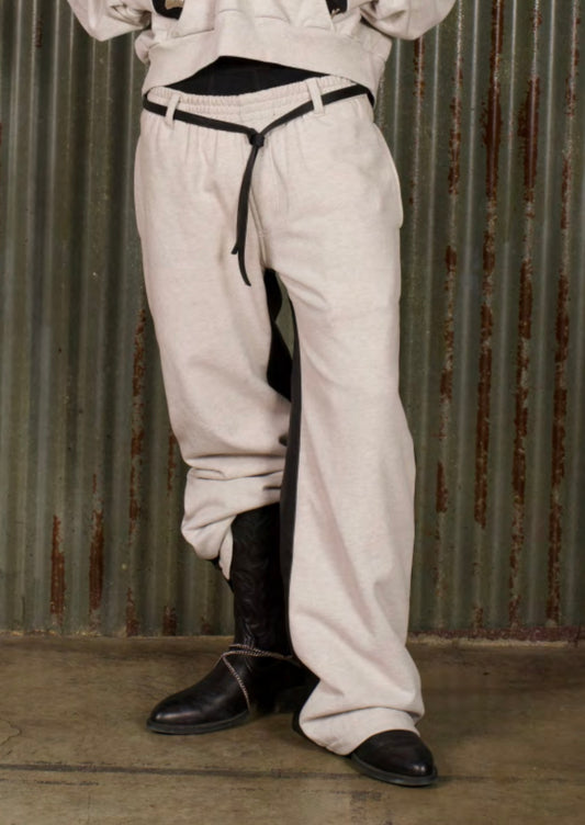 MERGE LEATHER SWEATPANT