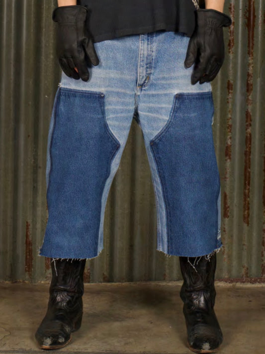 SHADOW DENIM SHORT - BLUE