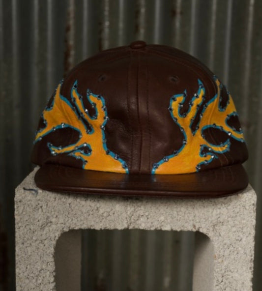 FLAMING LEATHER HAT