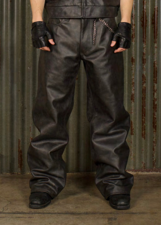 RAGE BURNOUT LEATHER PANT