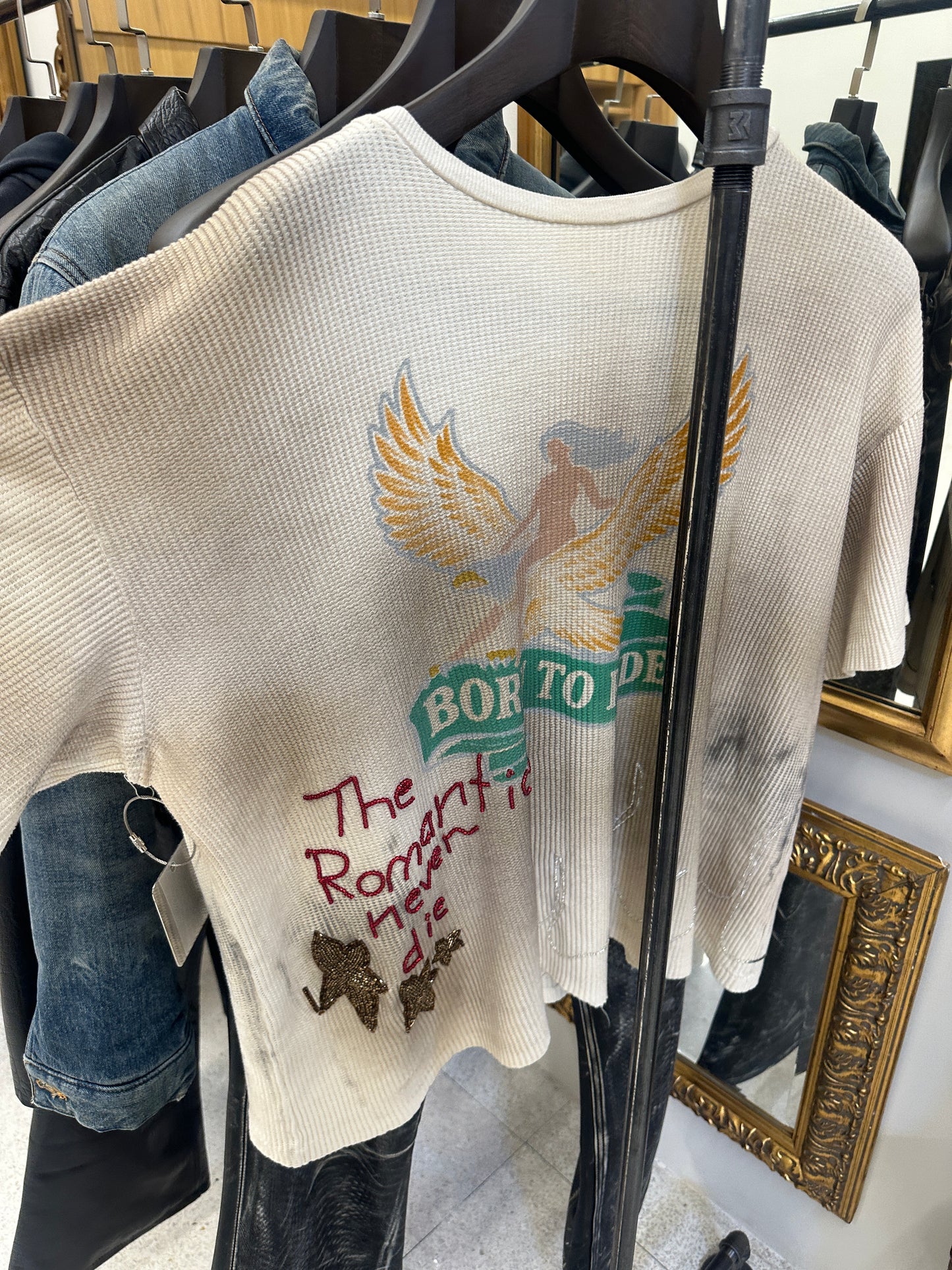 The Romantics Beaded T-Shirt - Ivory