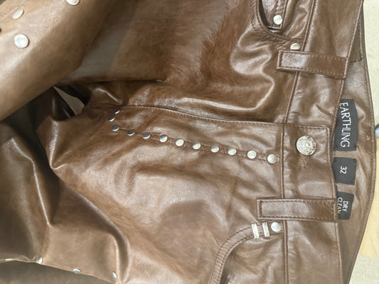 Davidson Leather Pant - Brown