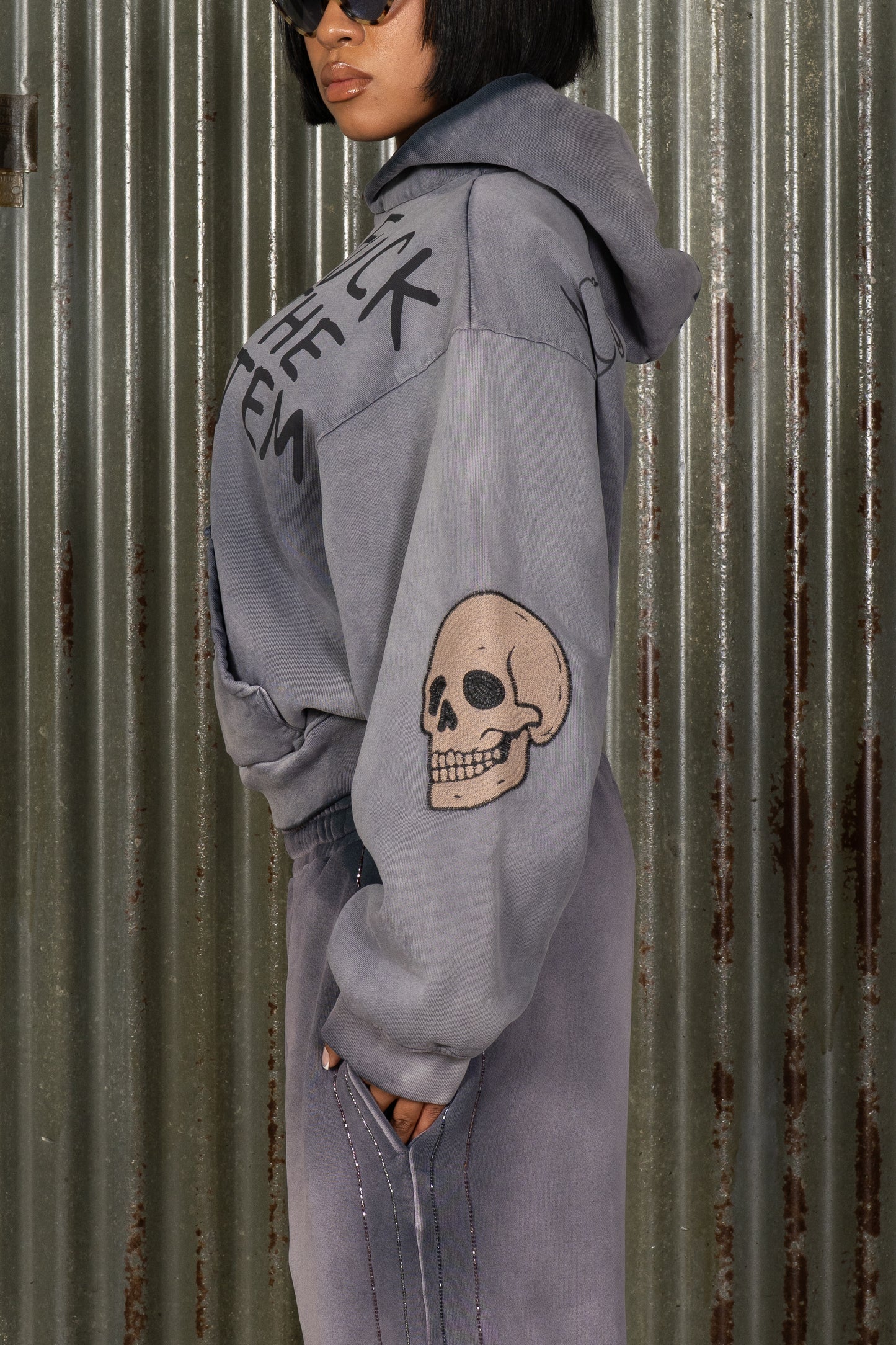 Fuck The System Hoodie Woman