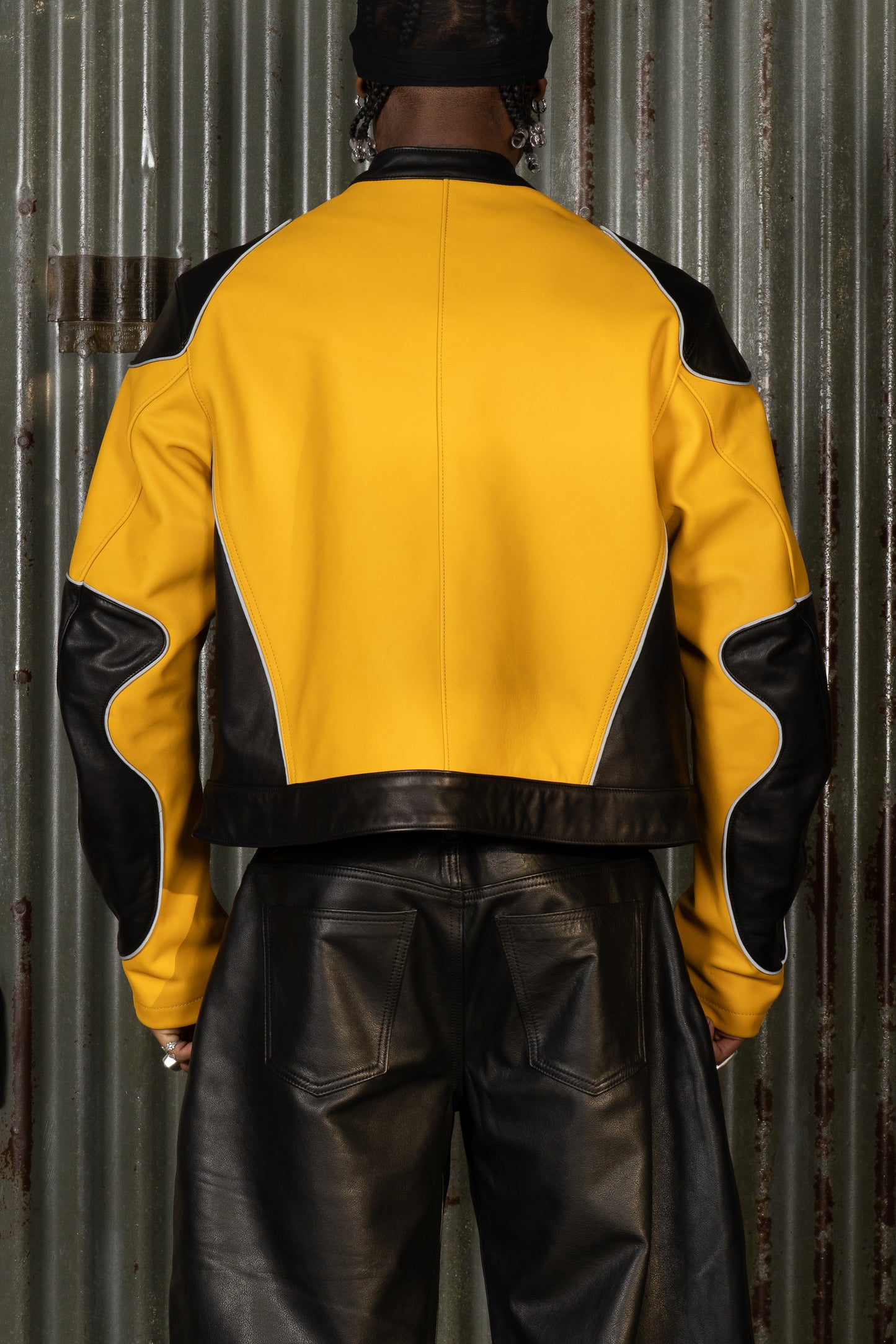 Night Rider Leather Jacket - Yellow