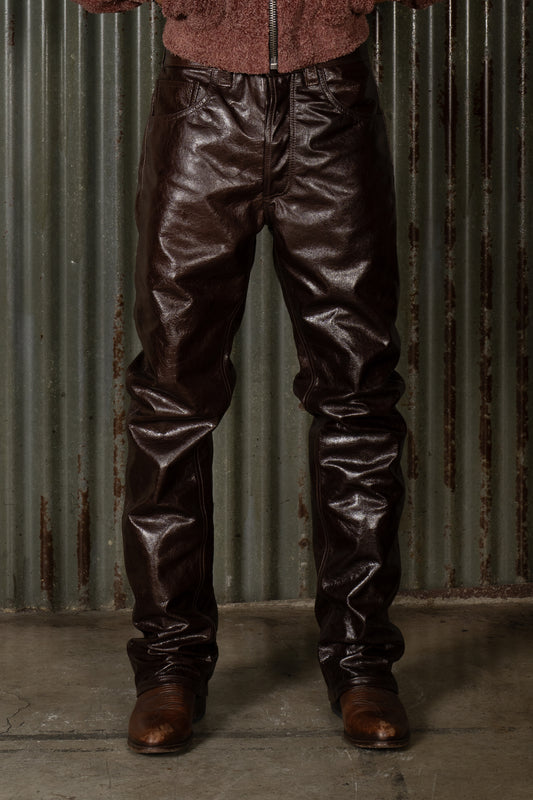 88' Tabaco Leather Pant