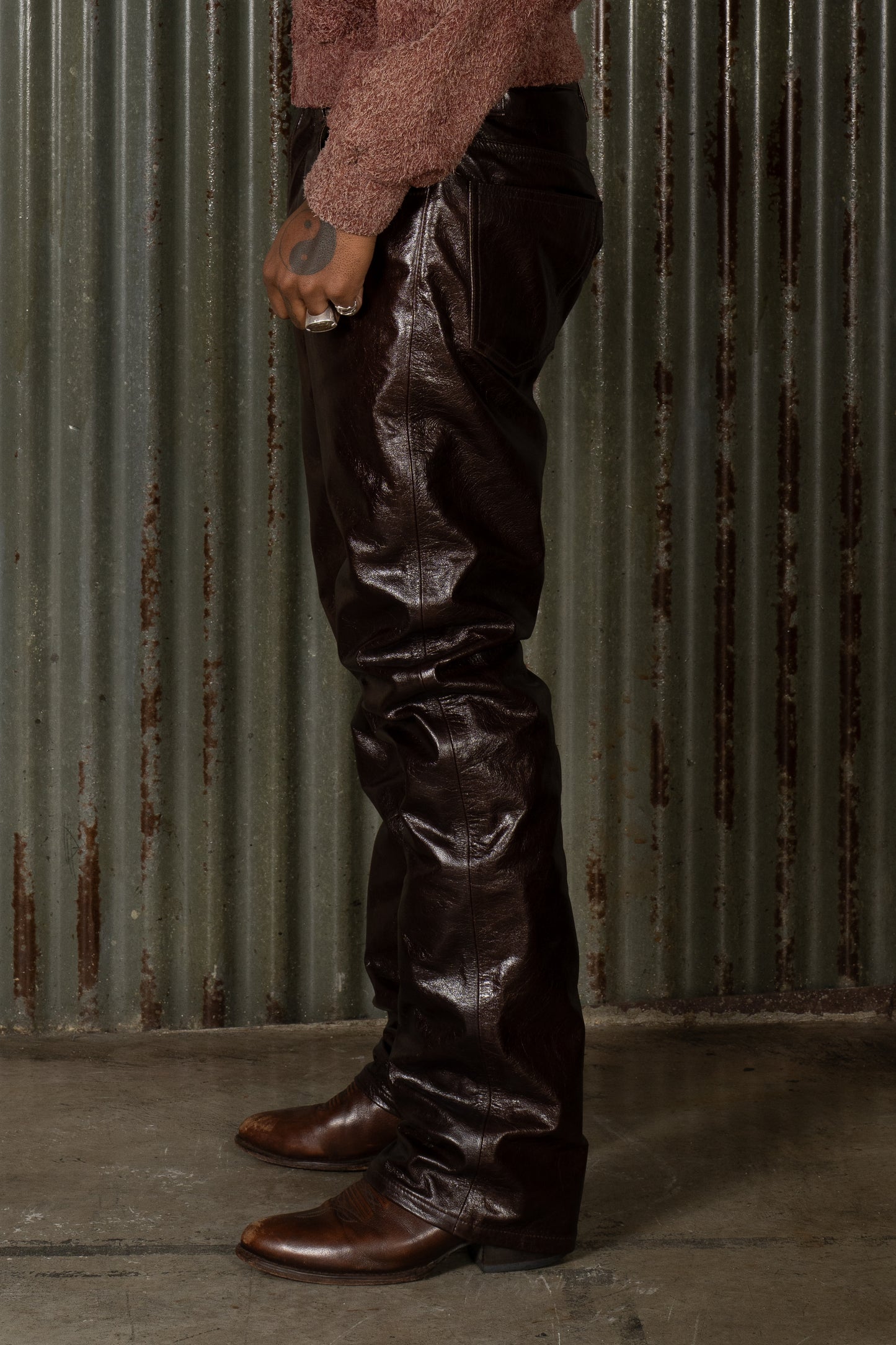 88' Tabaco Leather Pant