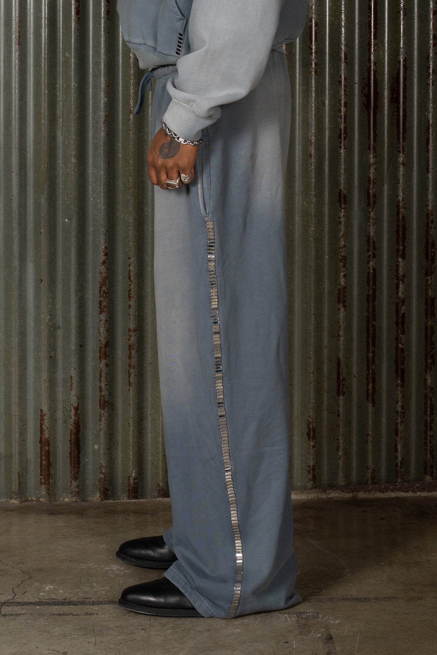 CHROME STITCH SWEATS - GREY - COPY