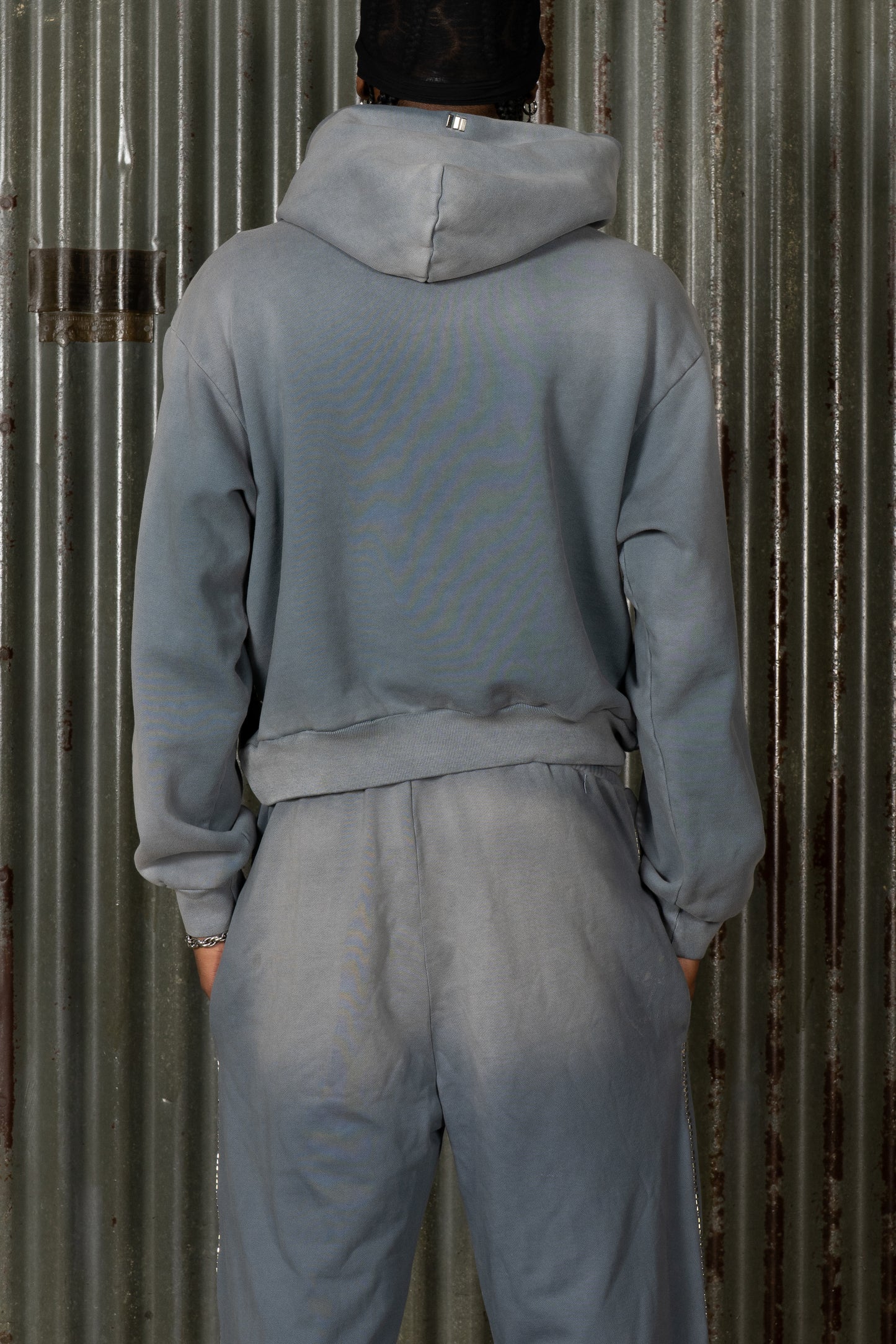 CHROME STITCH HOODIE - GREY