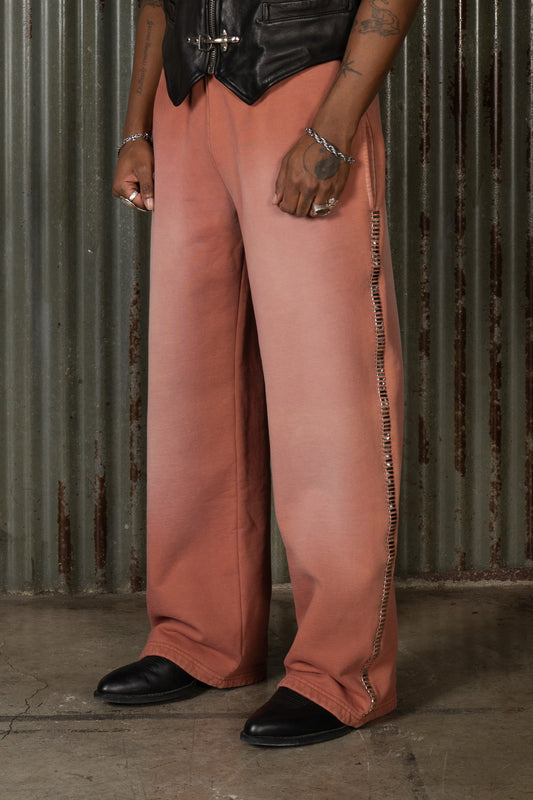 CHROME STITCH SWEATPANT - PEACH