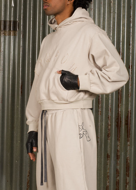POW POW HOODIE - IVORY