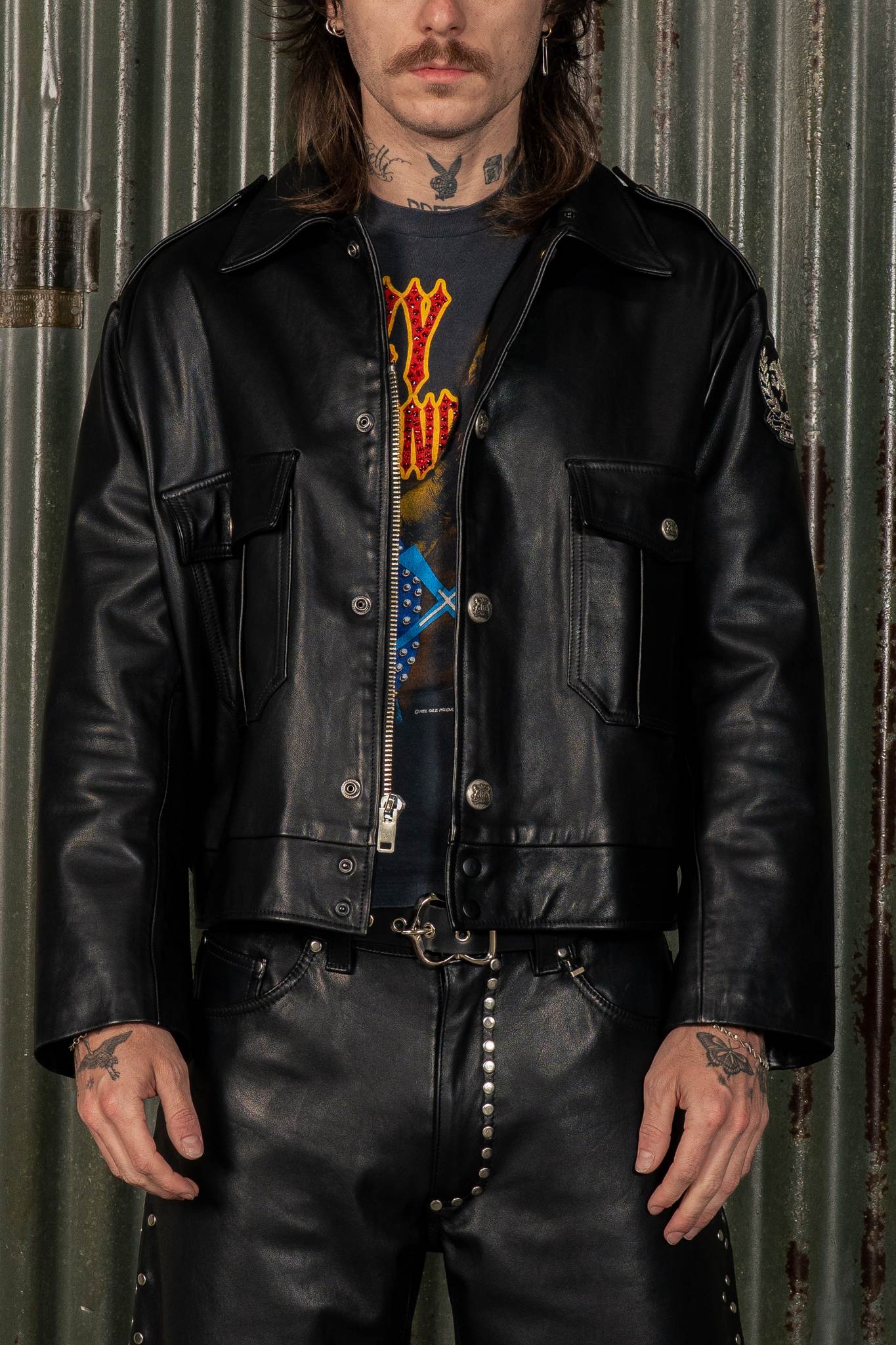 THE CREW LEATHER JACKET - COPY