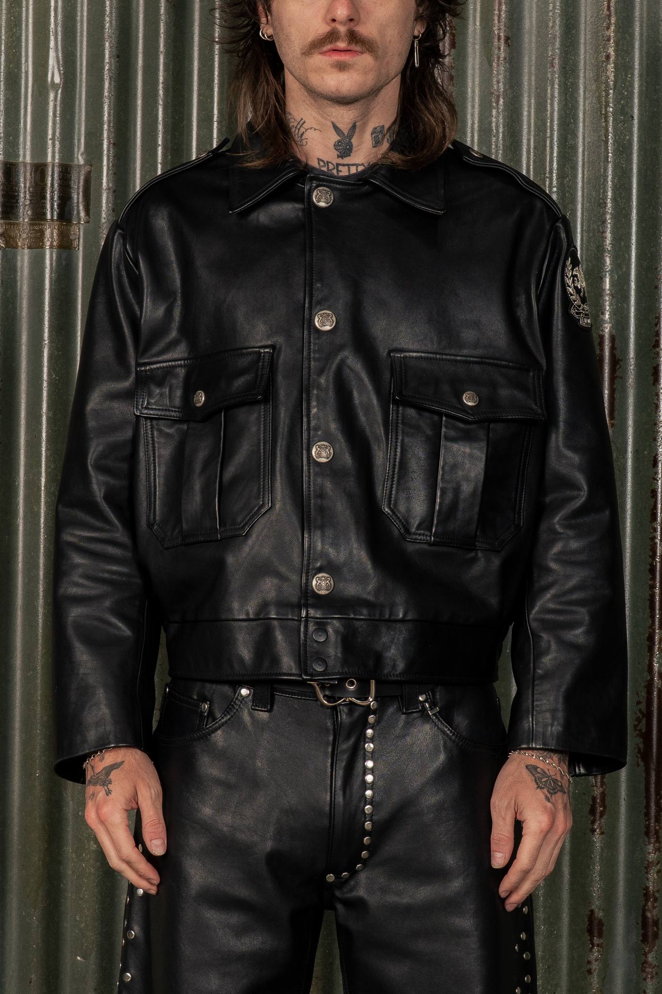 THE CREW LEATHER JACKET - COPY