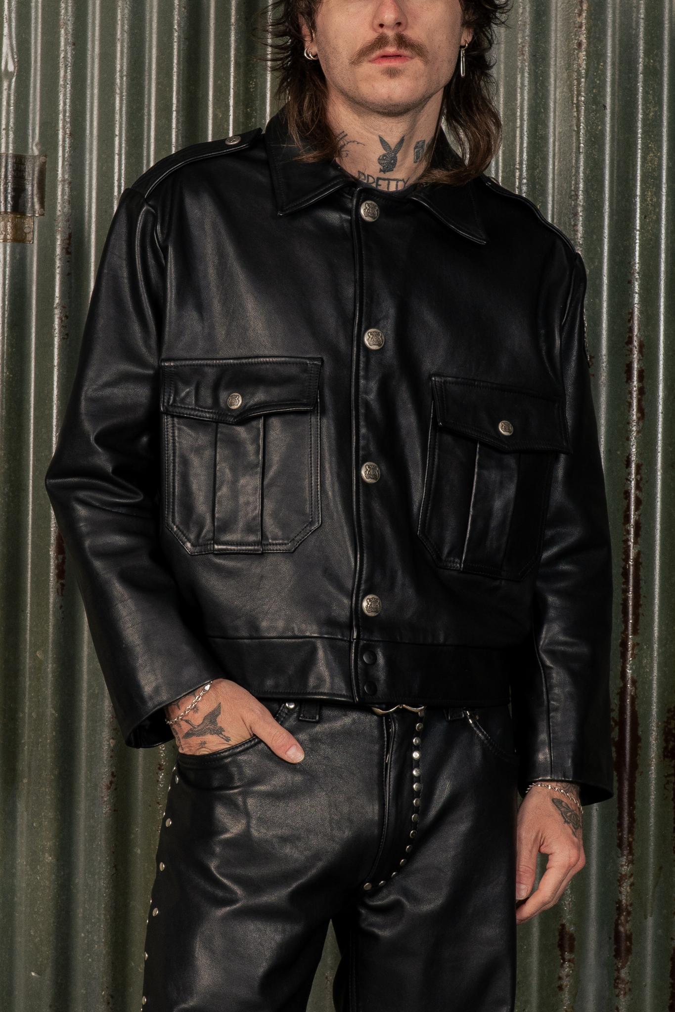 THE CREW LEATHER JACKET - COPY