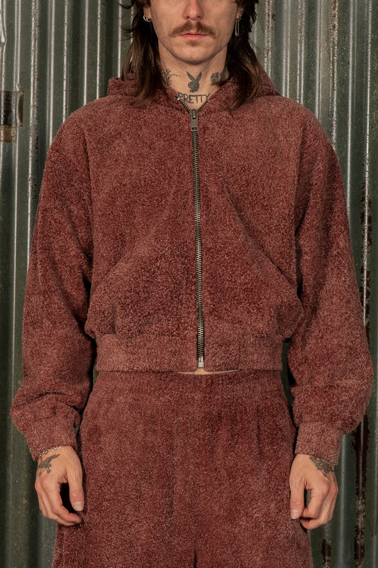 SWAN SUEDE HOODIE