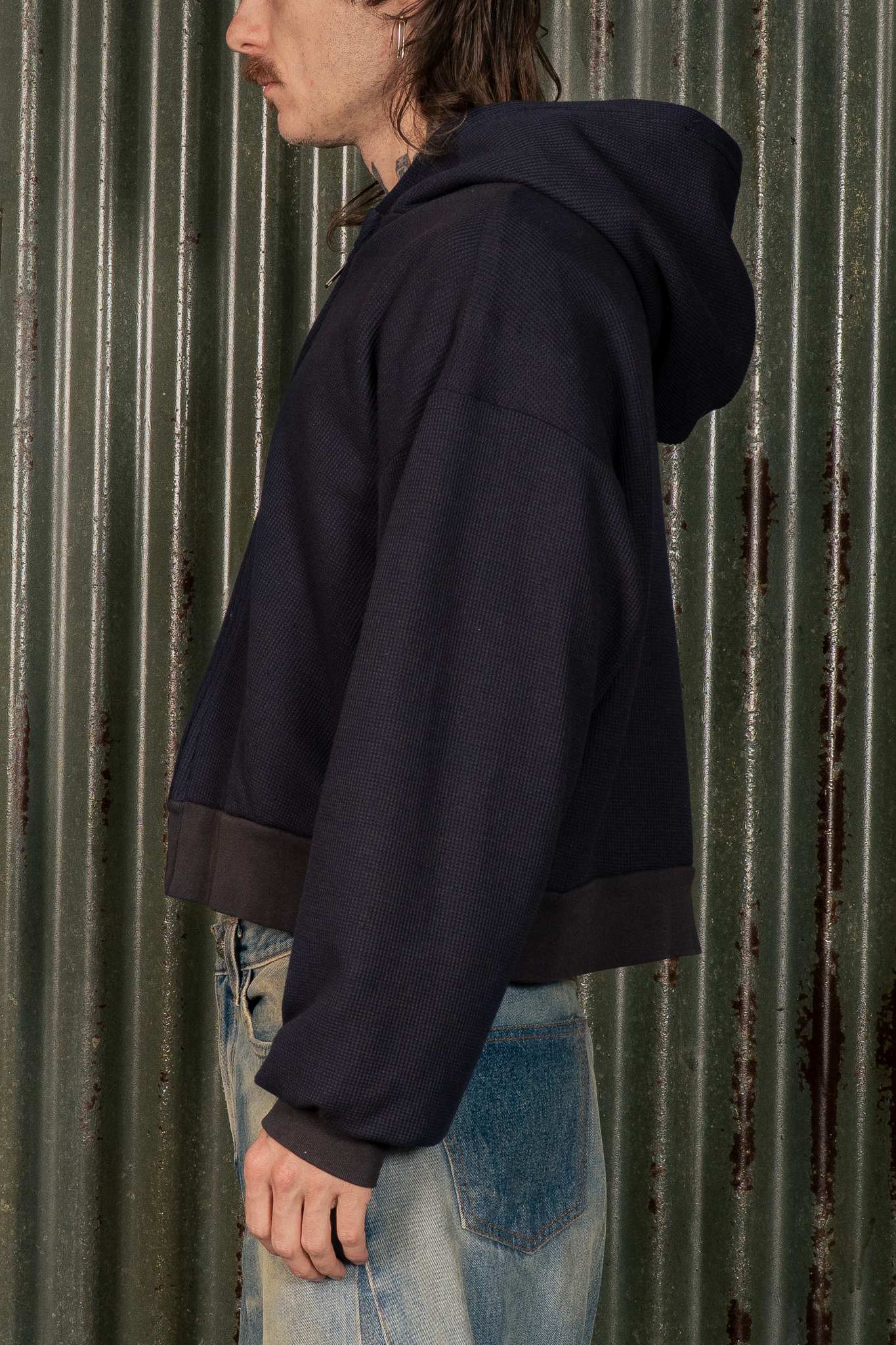 WAFFLE ZIP - BLACK - COPY