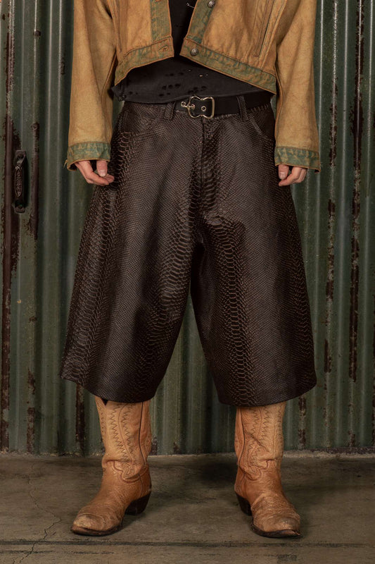 GRAVEL LEATHER SHORT