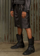 BUSINESS LEATHER SHORT - BLACK