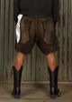 SWITCHBLADE DENIM SHORT - BROWN