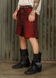 SWITCHBLADE DENIM SHORT - RED