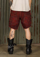 SWITCHBLADE DENIM SHORT - RED