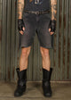 CHOPPER DENIM SHORT - CHARCOAL