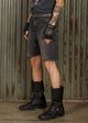 CHOPPER DENIM SHORT - CHARCOAL