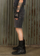 CHOPPER DENIM SHORT - CHARCOAL